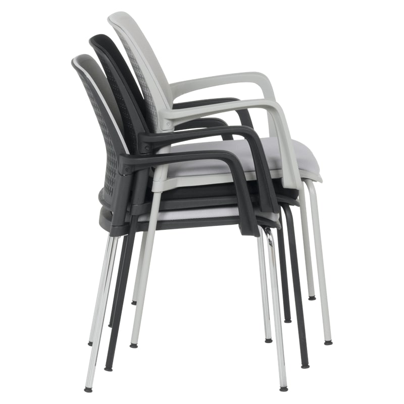 Посетителски стол Carmen 1138 G сива рамка-сив